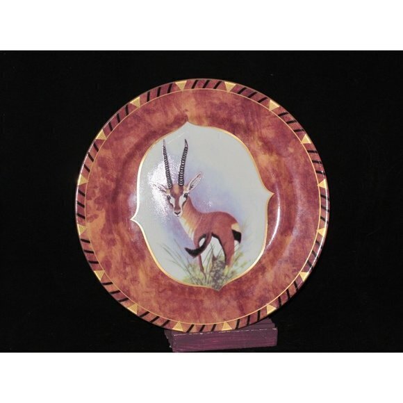 Lynn Chase African‎ Portraits Gazelle 9.25" Luncheon Salad Dessert Plate (s) - Picture 1 of 3